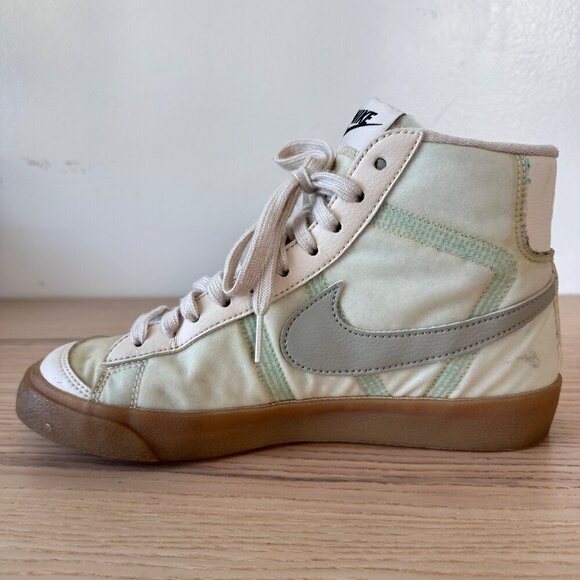 Men's Nike By You Size 6 Blazer Mid '77 Green White Retro Swoosh - Picture 4 of 13
